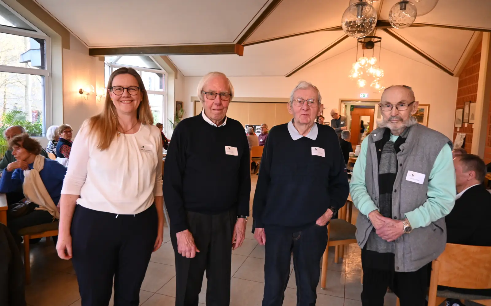 Seit 1971 sind Gerhard Hauffe, Dieter Althans und Günter Höber (von links) im Bürgerverein Großenbaum-Rahm aktiv. Foto: sam