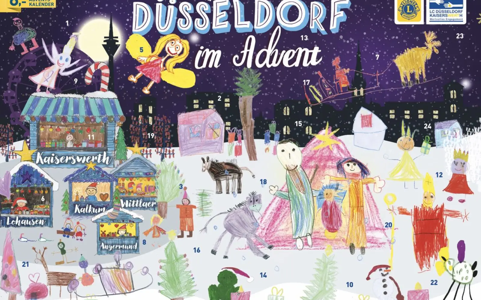 Der Adventskalender des Lions Clubs Düsseldorf-Kaiserswerth ist ab sofort für sechs Euro erhältlich und unterstützt soziale Projekte.