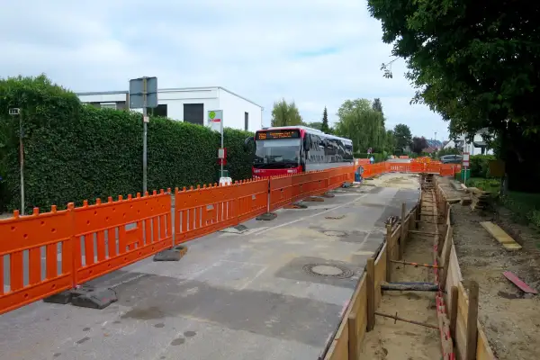 Tiefbauarbeiten und Einbahnstraßenregelung auf der Zeppenheimer Straße
