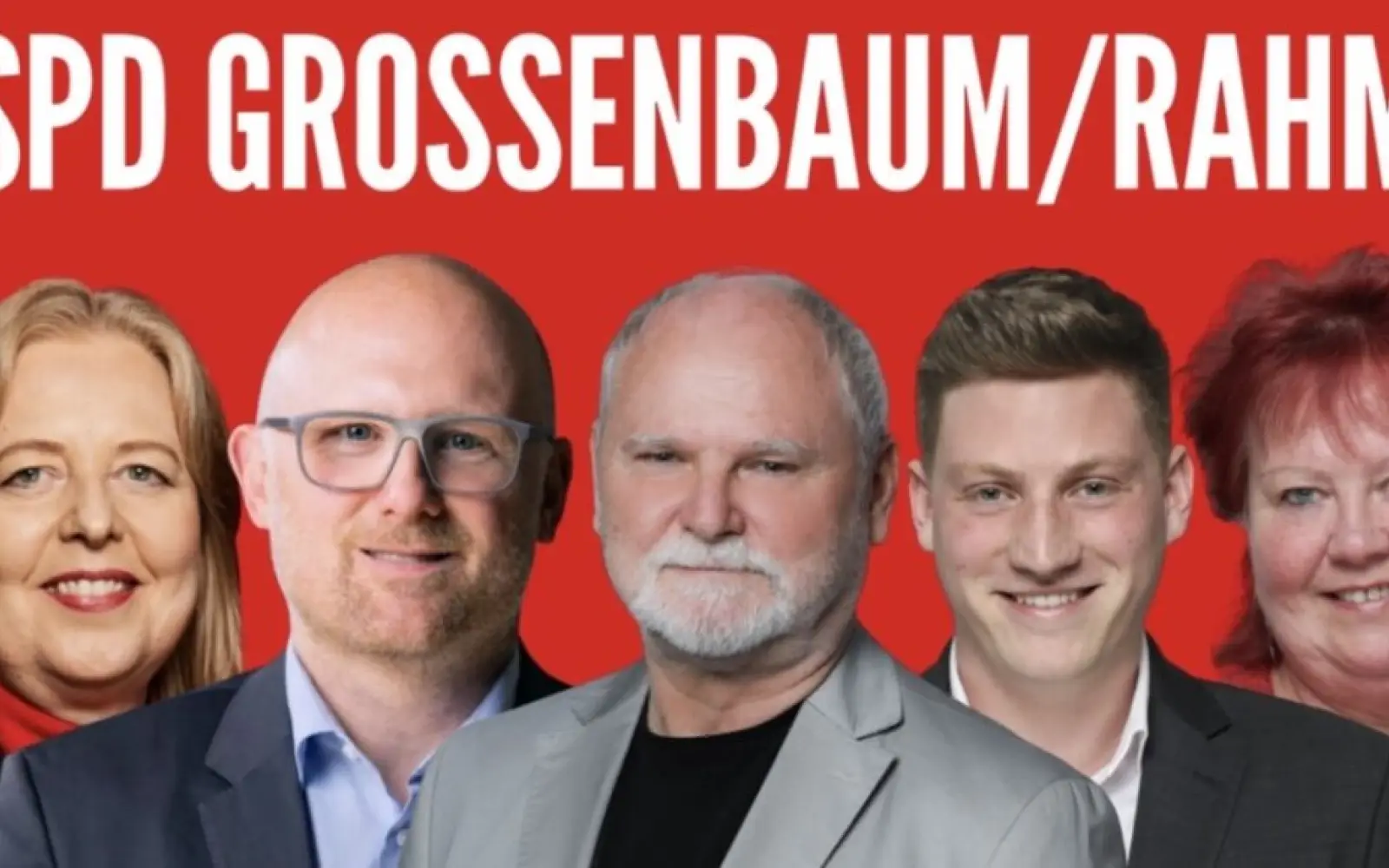 Die Bundesministerin für Arbeit und Soziales Bärbel Bas, Oberbürgermeister Sören Link, die SPD-Ratskandidaten Uwe Ernst und Jannik Neuhaus sowie Bezirksbürgermeisterin Beate Lieske (von links) laden zum Bürgerdialog ein. Fotomontage: SPD