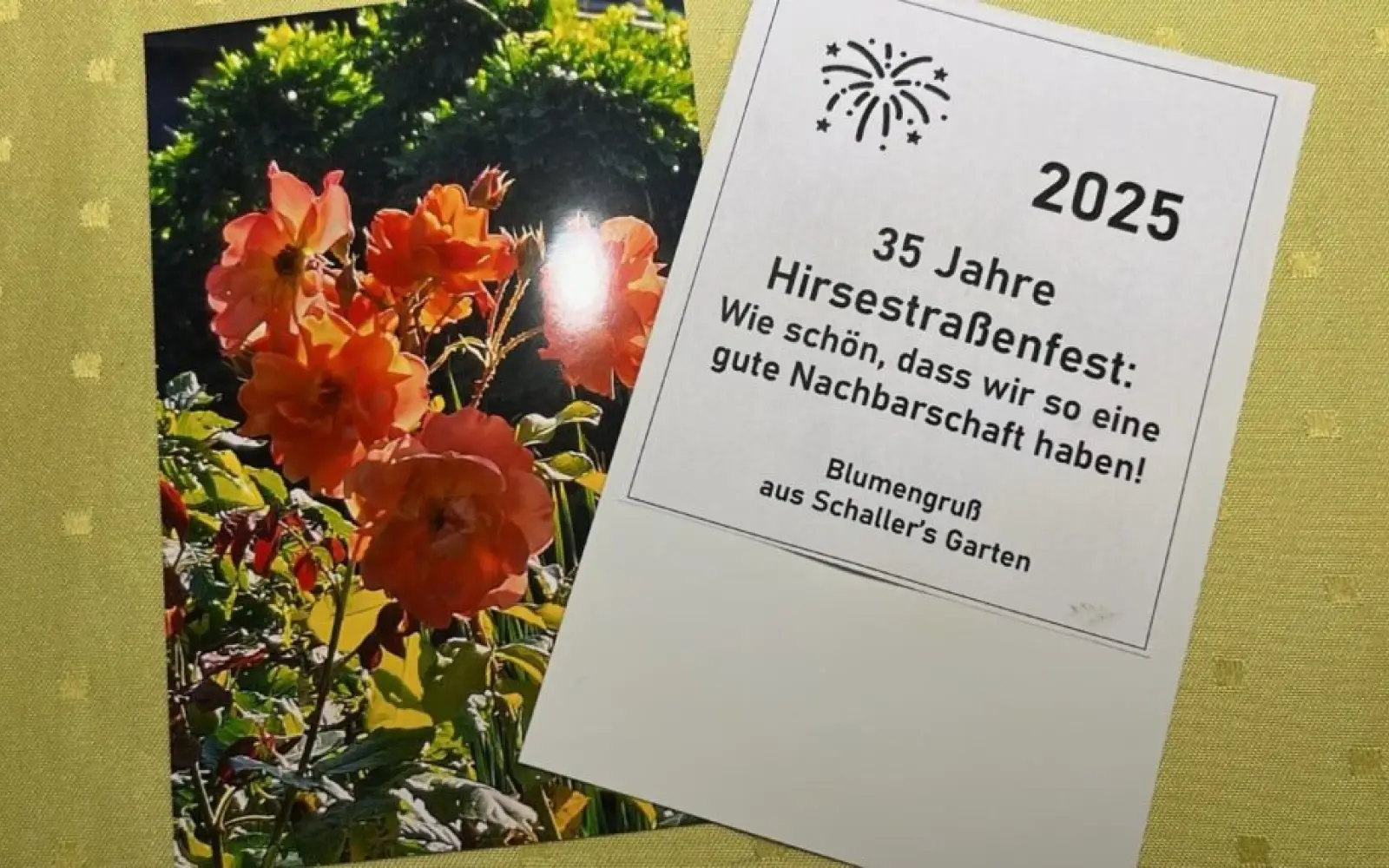 Wie freundlich die Nachbarn miteinander umgehen, ist gut anhand dieser Karte zu erkennen. Foto: privat
