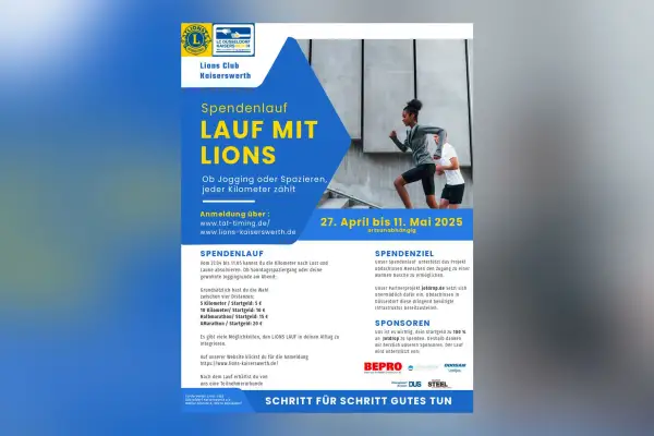 Erster Spendenlauf des Lions Club Düsseldorf-Kaiserswerth