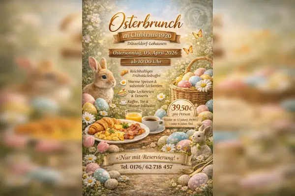 Osterbrunch im Clubhaus 1920 des LSV Lohausen