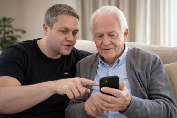 Donnerstags Smartphoneschulung bei merger mobile im Klemensviertel