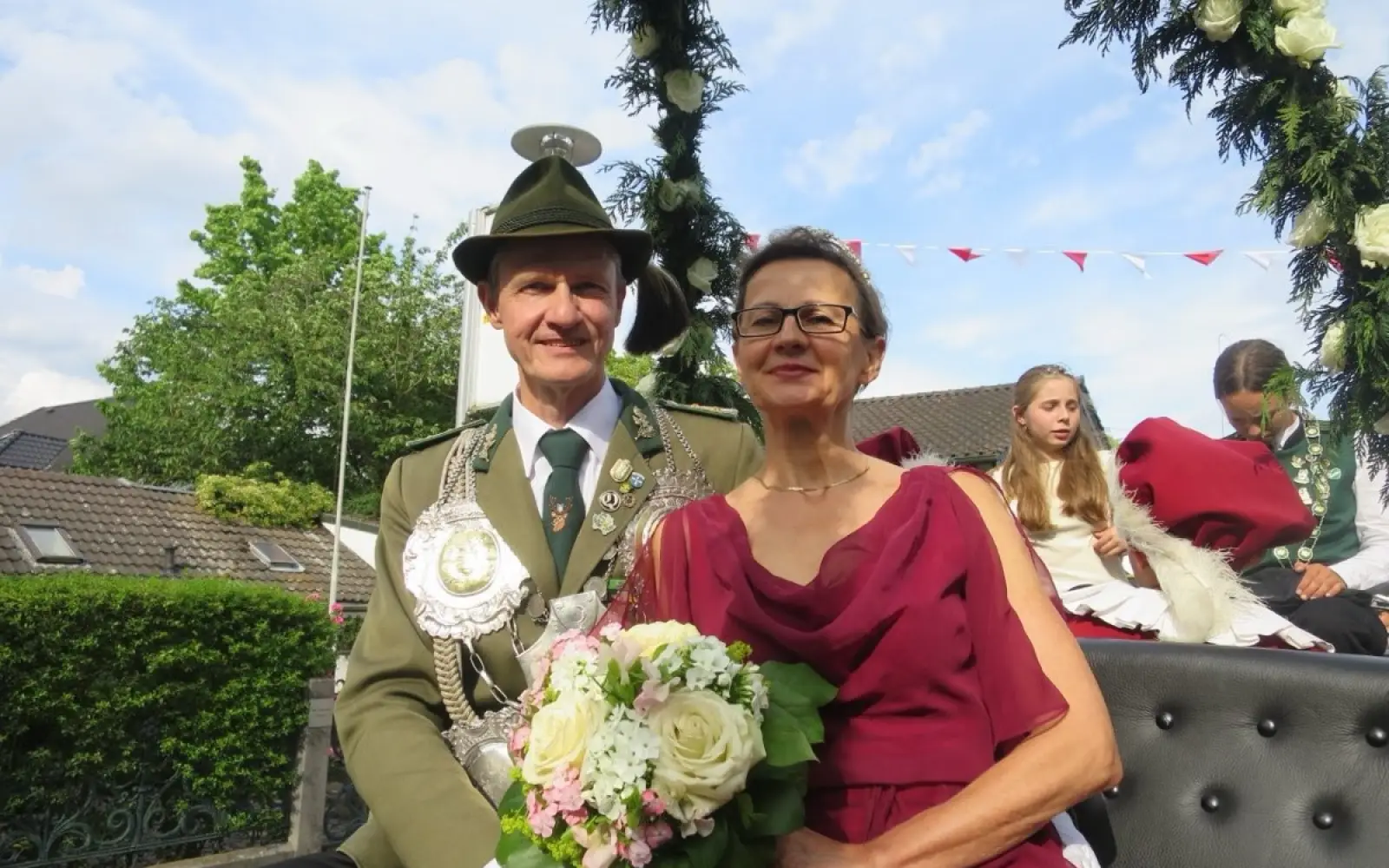 Hubert Haak von der Lambertuskompanie und seine Frau Anna sind das neue Königspaar der St. Sebastianus Schützenbruderschaft Kalkum. Foto: hs