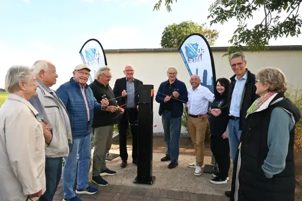 Neue Fahrradservice-Station steht beim TuS Mündelheim