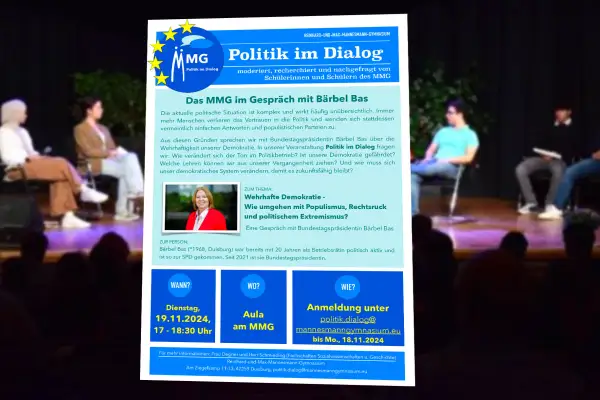 MMG: „Politik im Dialog“ mit Bärbel Bas – Anmeldungen bis 18. November