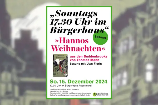 Uwe Florin liest Hannos Weihnachten aus Thomas Manns Buddenbrooks