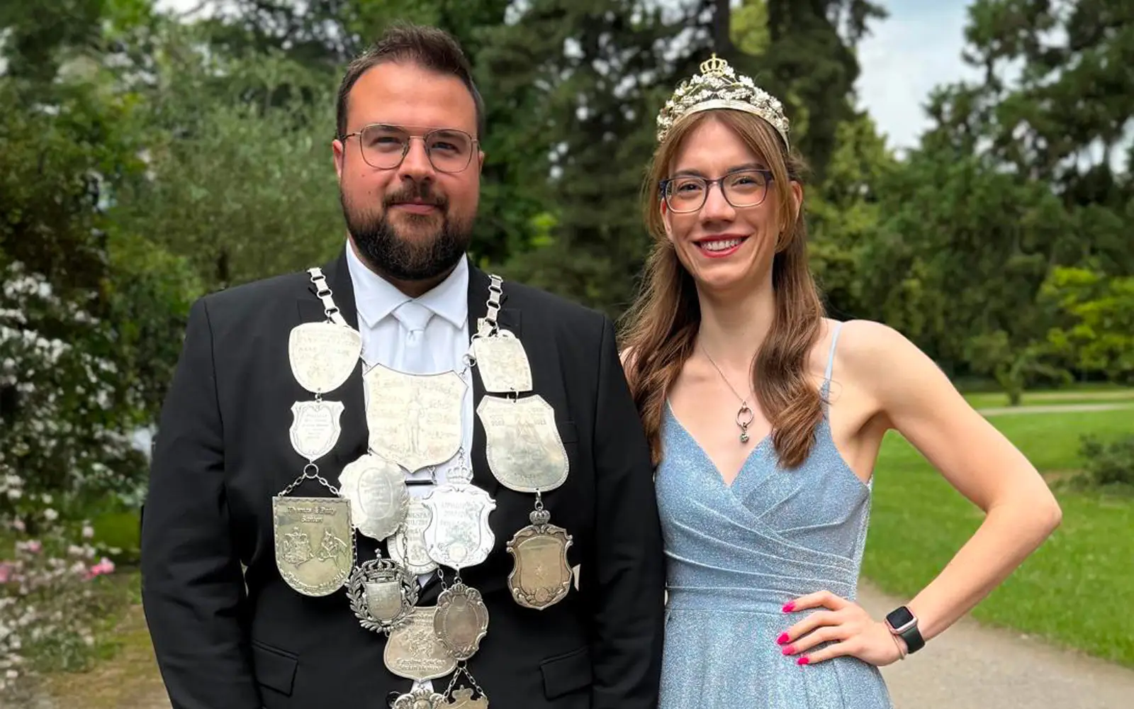 Das amtierende Königspaar der St. Sebastianus Schützenbruderschaft Lohausen, Dennis Matthiessen und Michaela Zickuhr. Foto: Schützen Lohausen
