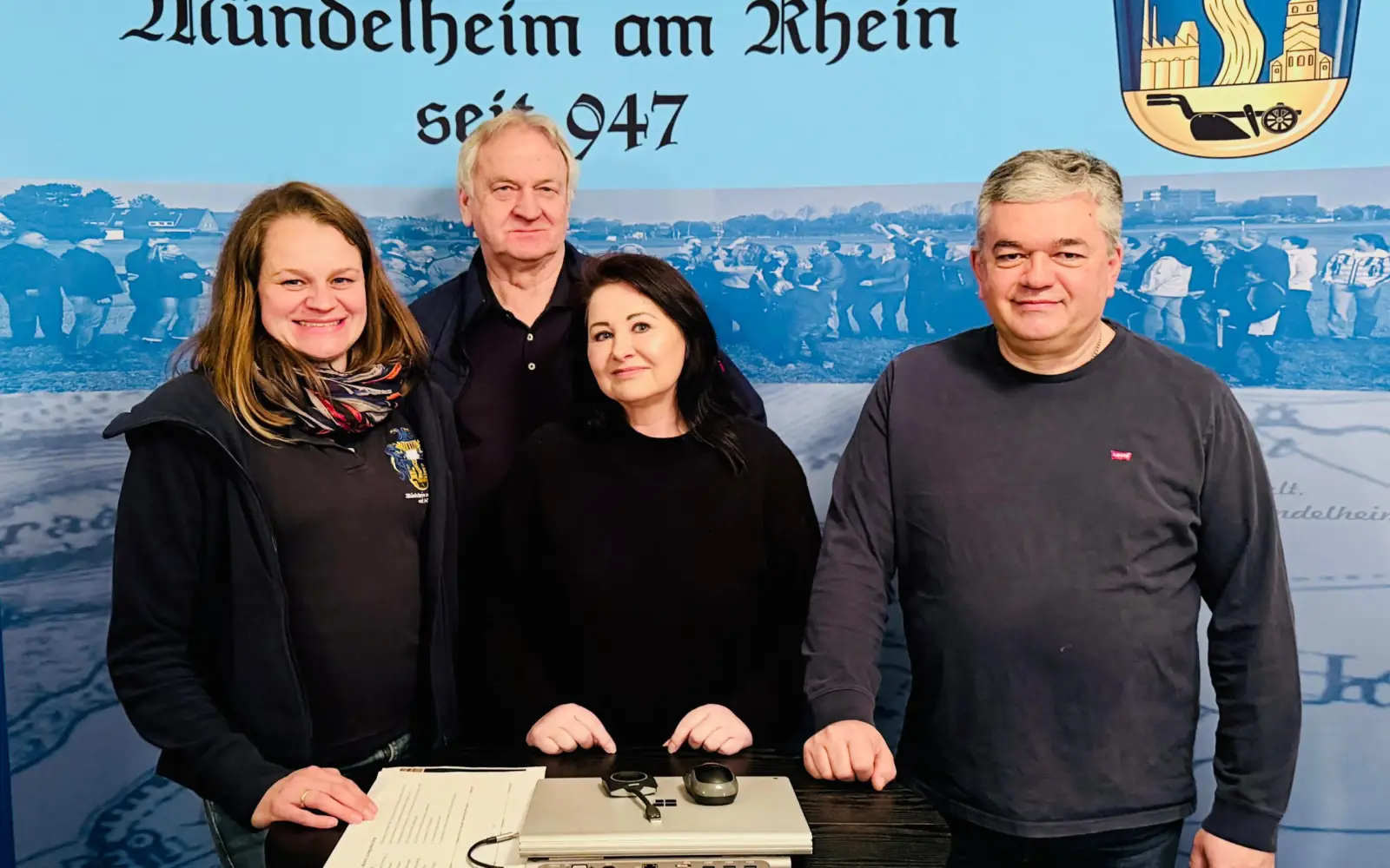 Führen den Bürgerverein Mündelheim auch weiterhin (von links): Caroline Mosch, Klaus Drechsler, Natalia Kabot und Ulrich Immel. Foto: privat