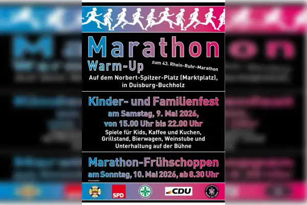 Familien- und Kinderfest als Warm-up zum Rhein-Ruhr Marathon