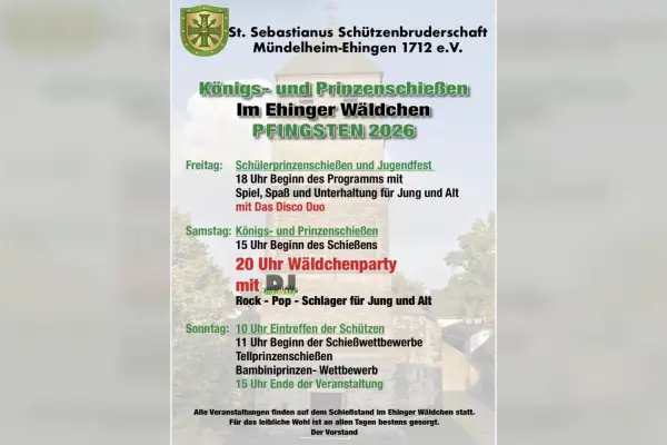 Königs- und Prinzenschießen im Ehinger Wäldchen