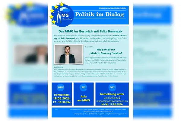 Felix Banaszak zu Gast am Mannesmann-Gymnasium