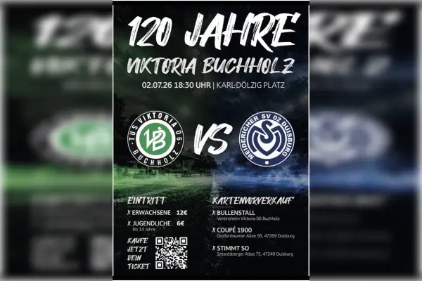 120 Jahre Viktoria Buchholz mit Spiel gegen den MSV