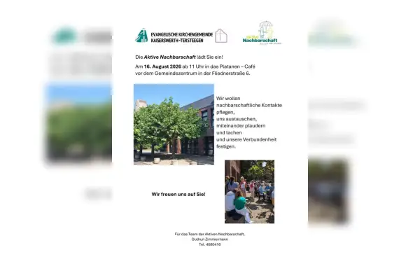 Platanen-Café der Aktiven Nachbarschaft in Kaiserswerth