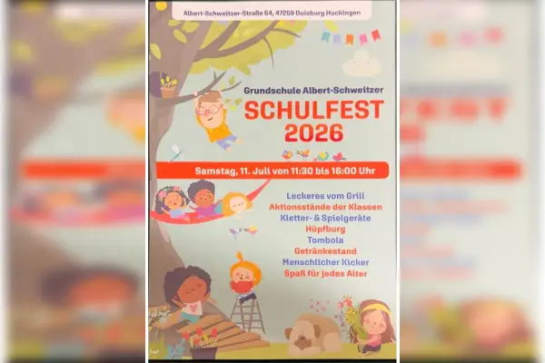 Schulfest der Grundschule Albert-Schweitzer in Huckingen