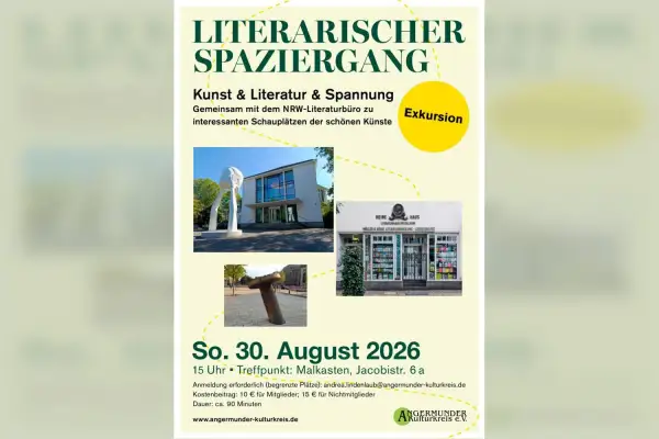 Literarischer Spaziergang wird am 30. August nachgeholt