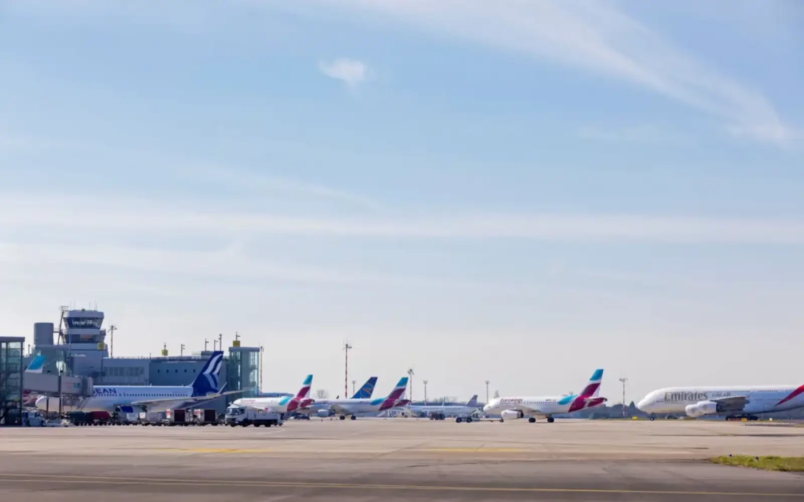 Flughafen Düsseldorf Vorfeld. Foto: Flughafen Düsseldorf