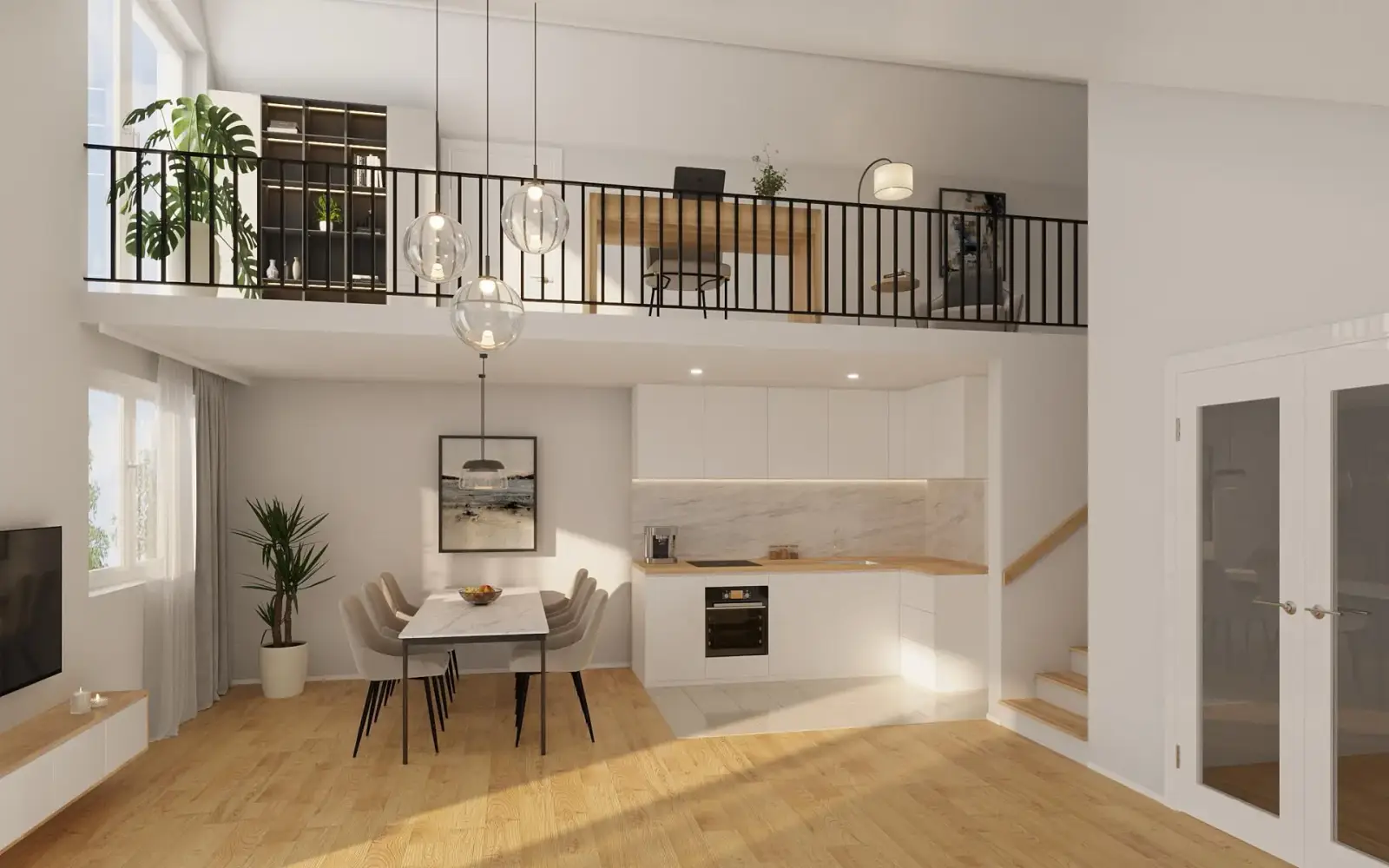 Angerkrone - Galerie. Visualisierung: LUFT Immobilien