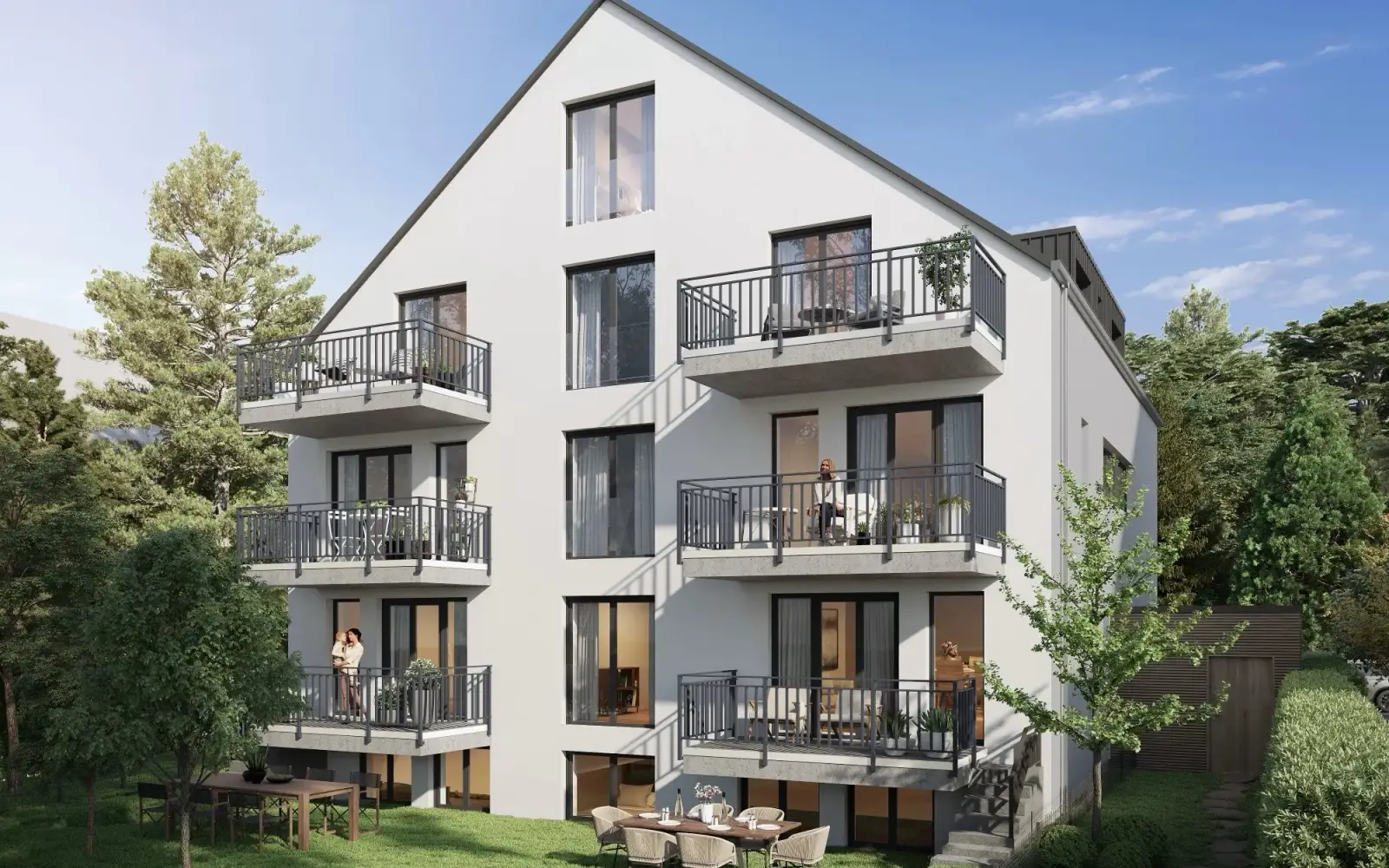 Angerkrone - Garten. Visualisierung: LUFT Immobilien
