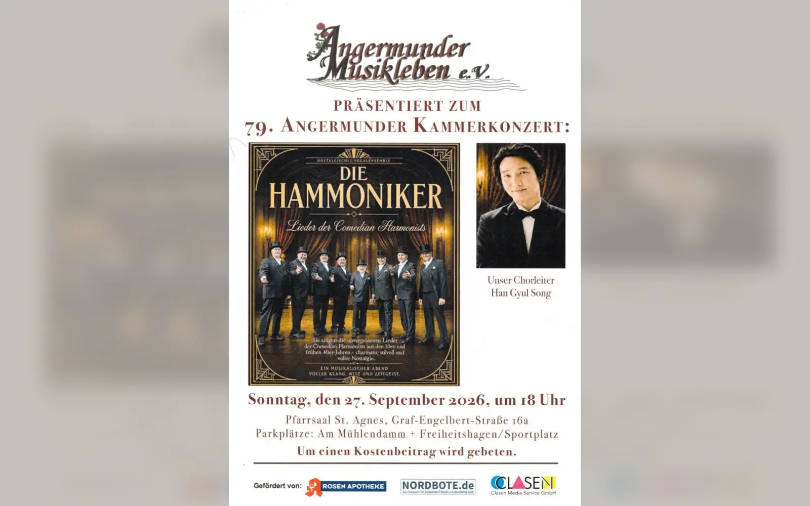 Die Hammoniker gastieren am Sonntag, 27. September, um 18 Uhr beim 79. Angermunder Kammerkonzert im Pfarrsaal St. Agnes an der Graf-Engelbert-Straße 16a. Foto: Angermunder Musikleben