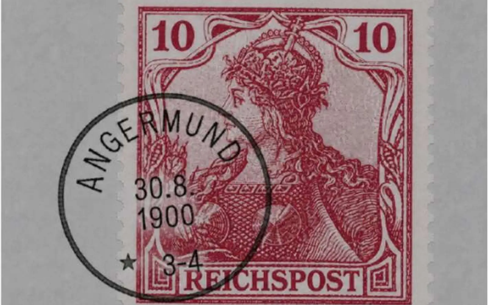 Ein Poststempel aus Angermund aus dem Jahr 1900. Foto: Sammlung cfs