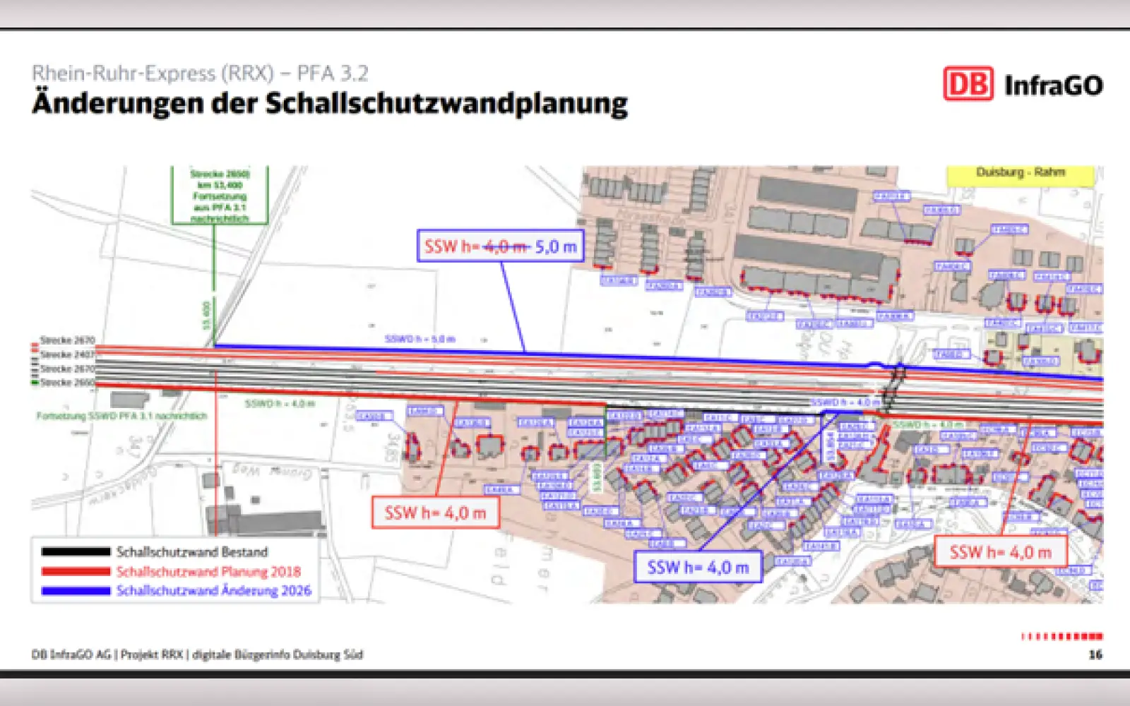 So sehen die Planungen für den Schallschutz in Rahm aus. Quelle: DB InfraGo AG