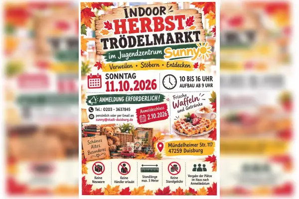 Indoor-Herbströdelmarkt im Sunny am 11. Oktober 