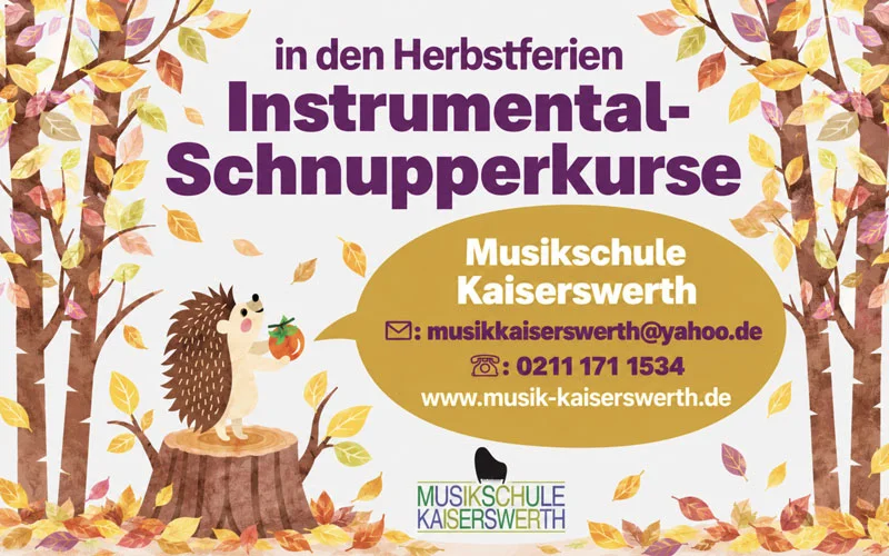 Musikschule Schnupperkurs 2026