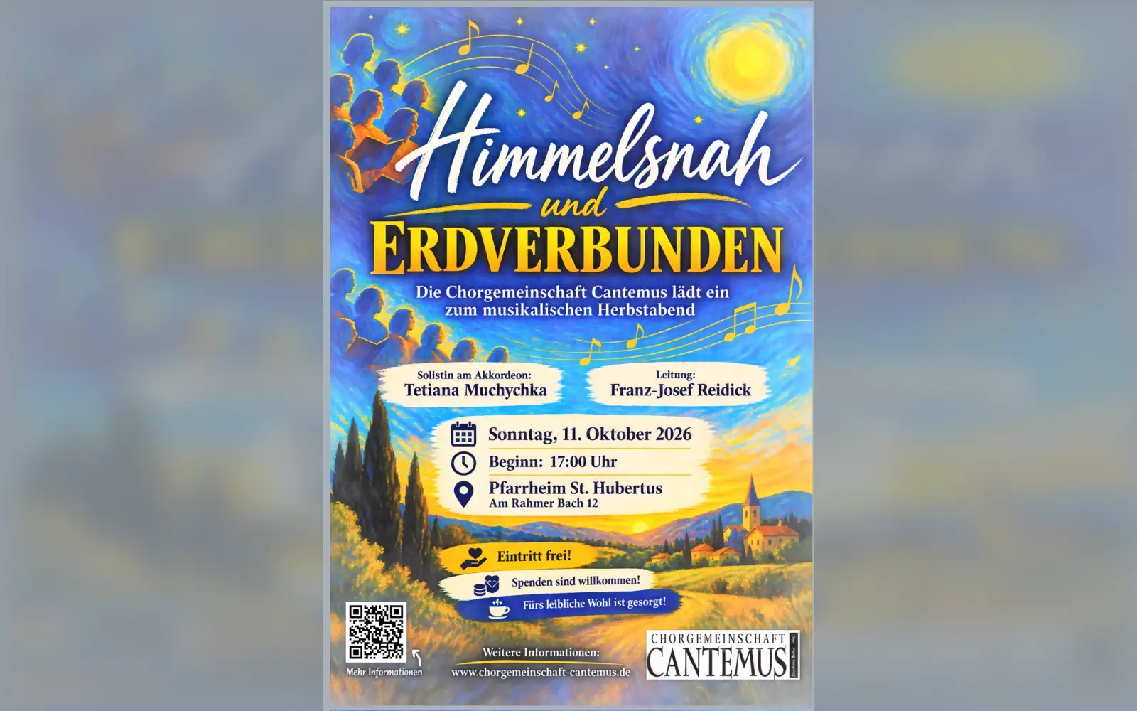 Plakat: Chorgemeinschaft Cantemus