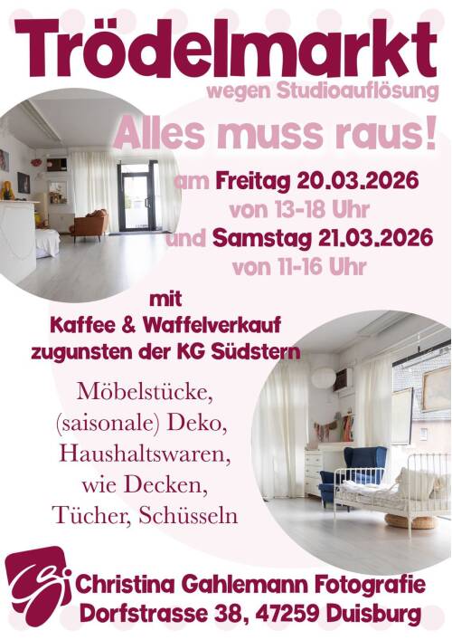 Trödelmarkt im Fotostudio in Serm