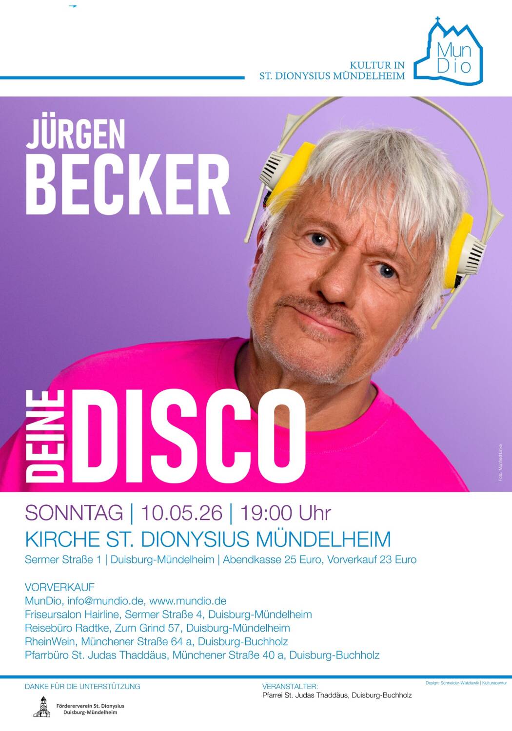 Kulturreihe MunDio: DEINE DISCO mit Jürgen Becker in Mündelheim