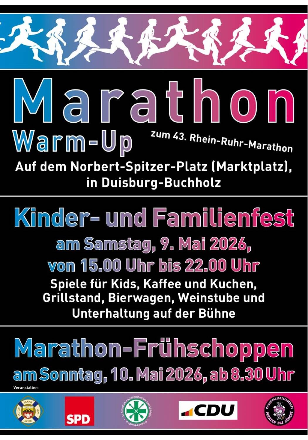 Familien- und Kinderfest als Warm-up zum Rhein-Ruhr Marathon