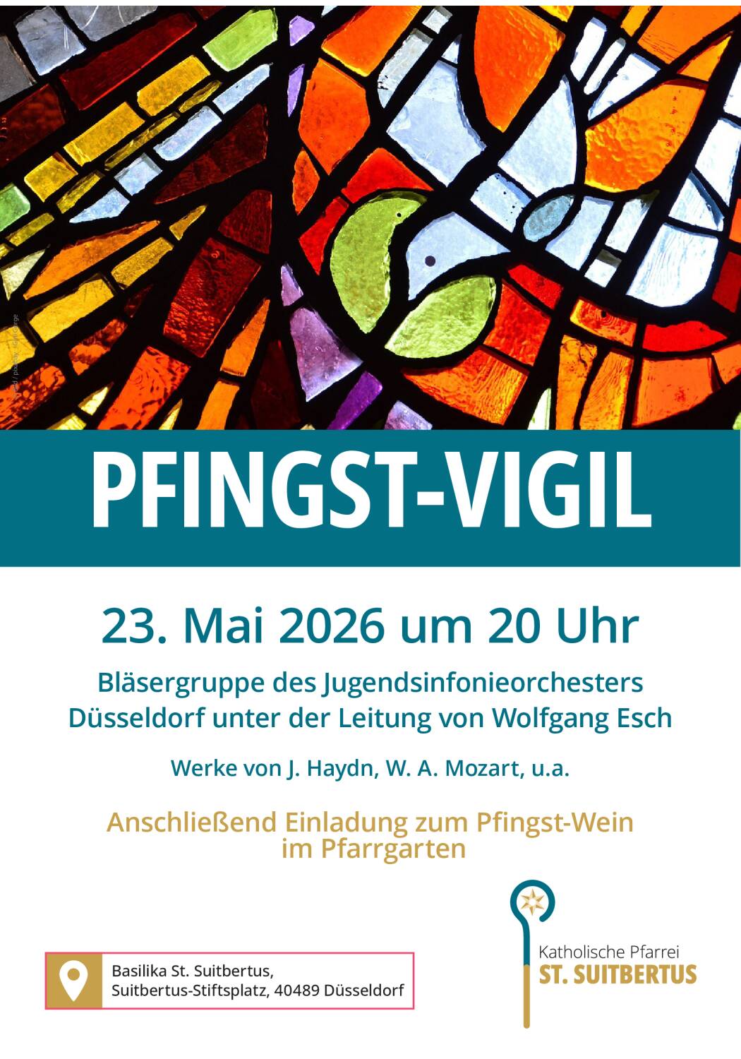 Pfingst-Vigil mit Bläsergruppe in St. Suitbertus