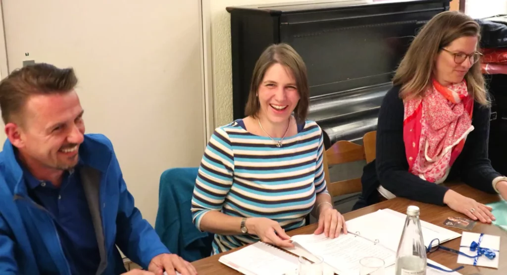 Der geschäftsführende Vorstand der KG „De 11 Pille“ (vl.): Cristian Müller,
Schriftführer, die 1. Vorsitzende, Viola Schütte, und die 1. Kassiererin, Alexandra
Evers-Stephan, Foto: vj