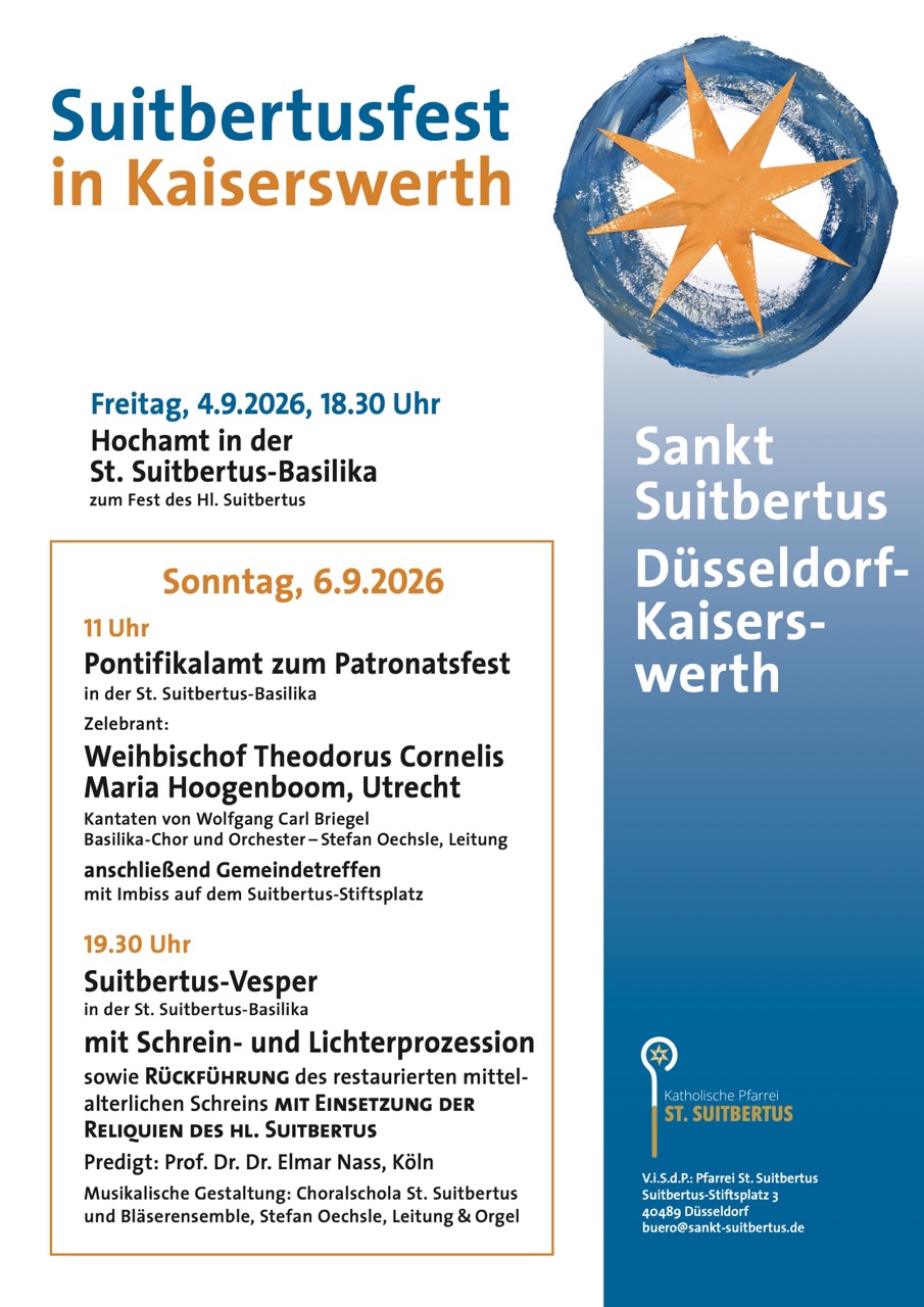 Suitbertusfest mit Rückkehr des restaurierten Schreins