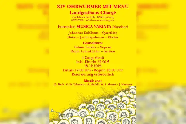 XIV Ohrwürmer mit Menü
