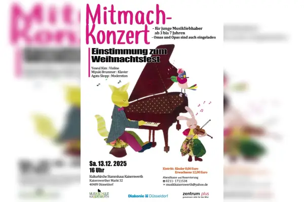 Weihnachtliches Mitmach-Konzert in der Kulturkirche Kaiserswerth