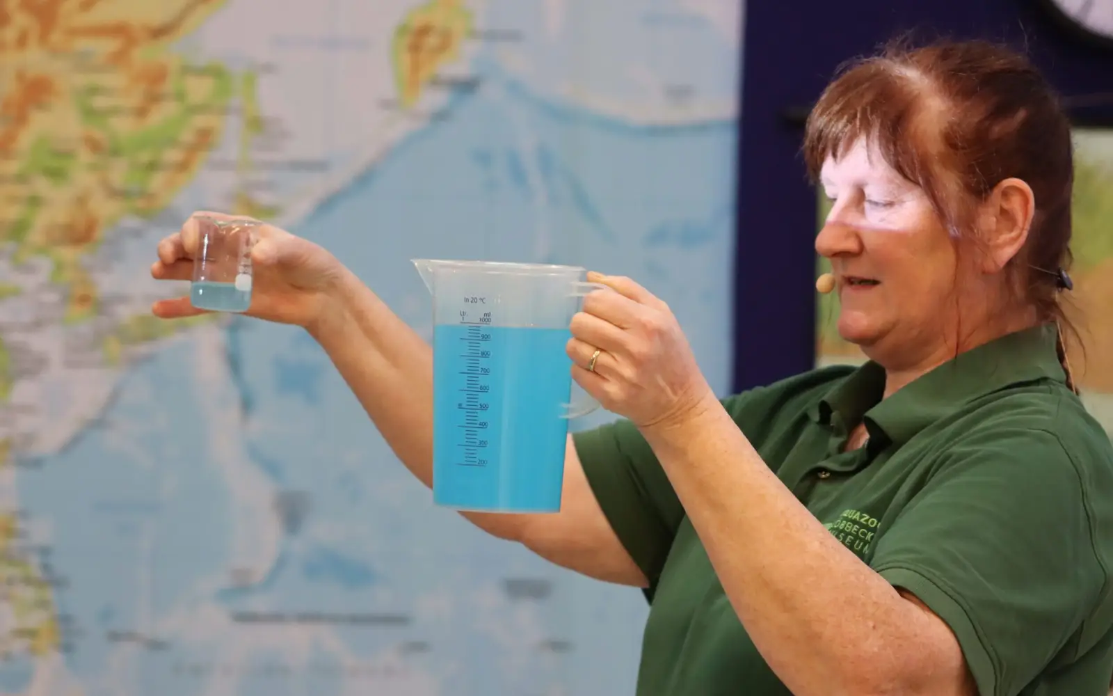 "Wieviel Süßwasser gibt es auf der Erde?" Diese und weitere Fragen wurden im "Maritimen Klassenzimmer" besprochen. Foto: Aquazoo Löbbecke Museum