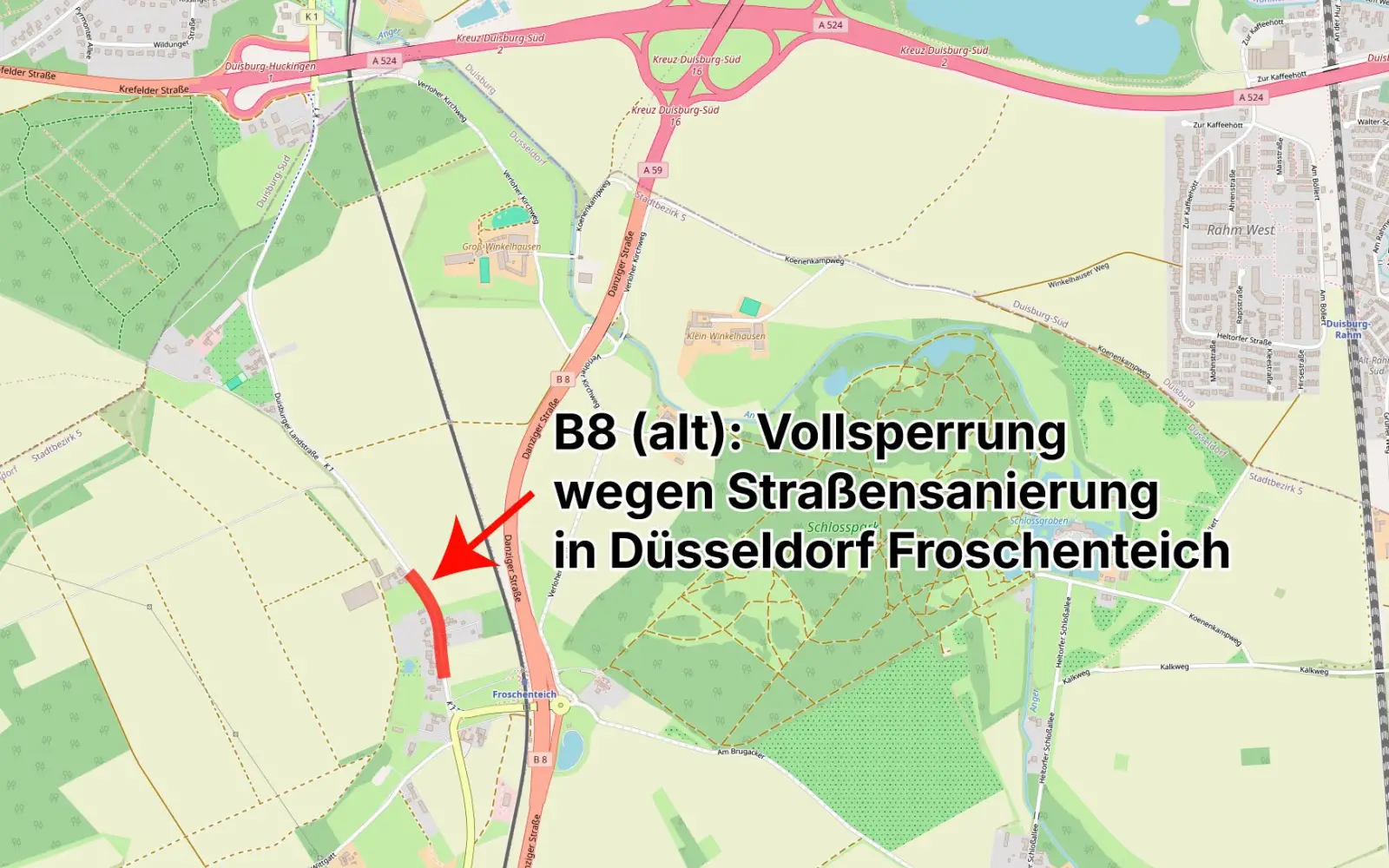 Teil-Rückbau der B8 alt beginnt