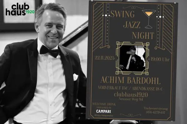 Swing Jazz Night: Achim Bardohl im clubhaus1920 in Lohausen