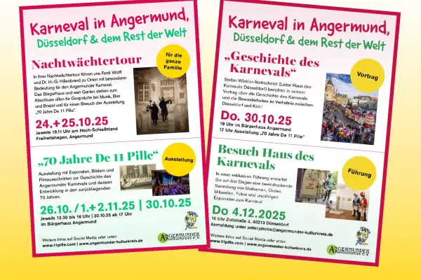 „De Elf Pille“ und der Angermunder Kulturkreis feiern 70 Jahre Karneval