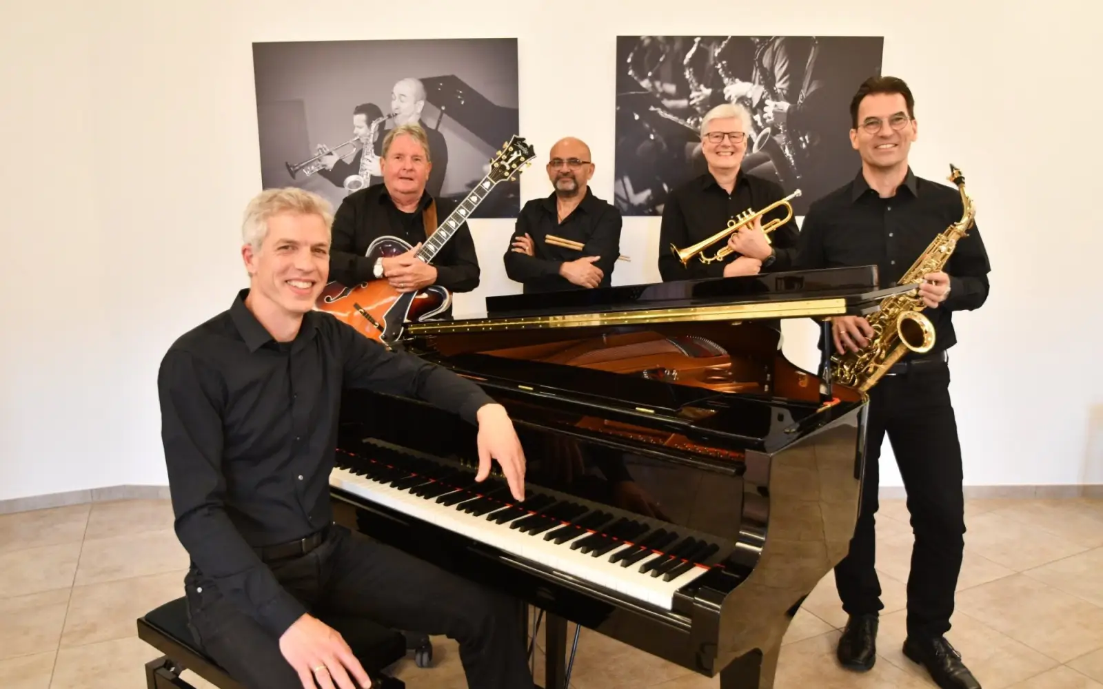 Das CJC Serenaden Quintett Wolfgang Thier, Theo Becker, Istvan Kiss-Juhasz, Wolfgang Schlippes-Thiede und Patrick Dowe (von links) spielt am 10. Oktober in der Mündelheimer Kirche. Foto: privat