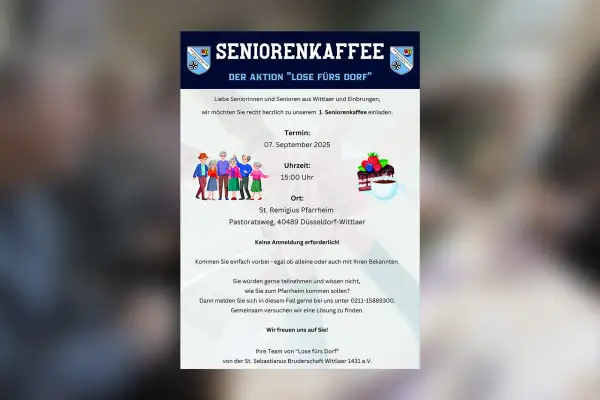 Aktion „Lose fürs Dorf“ startet erstes Seniorenkaffee in Wittlaer