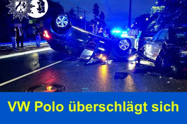 VW Polo überschlug sich in Hüttenheim