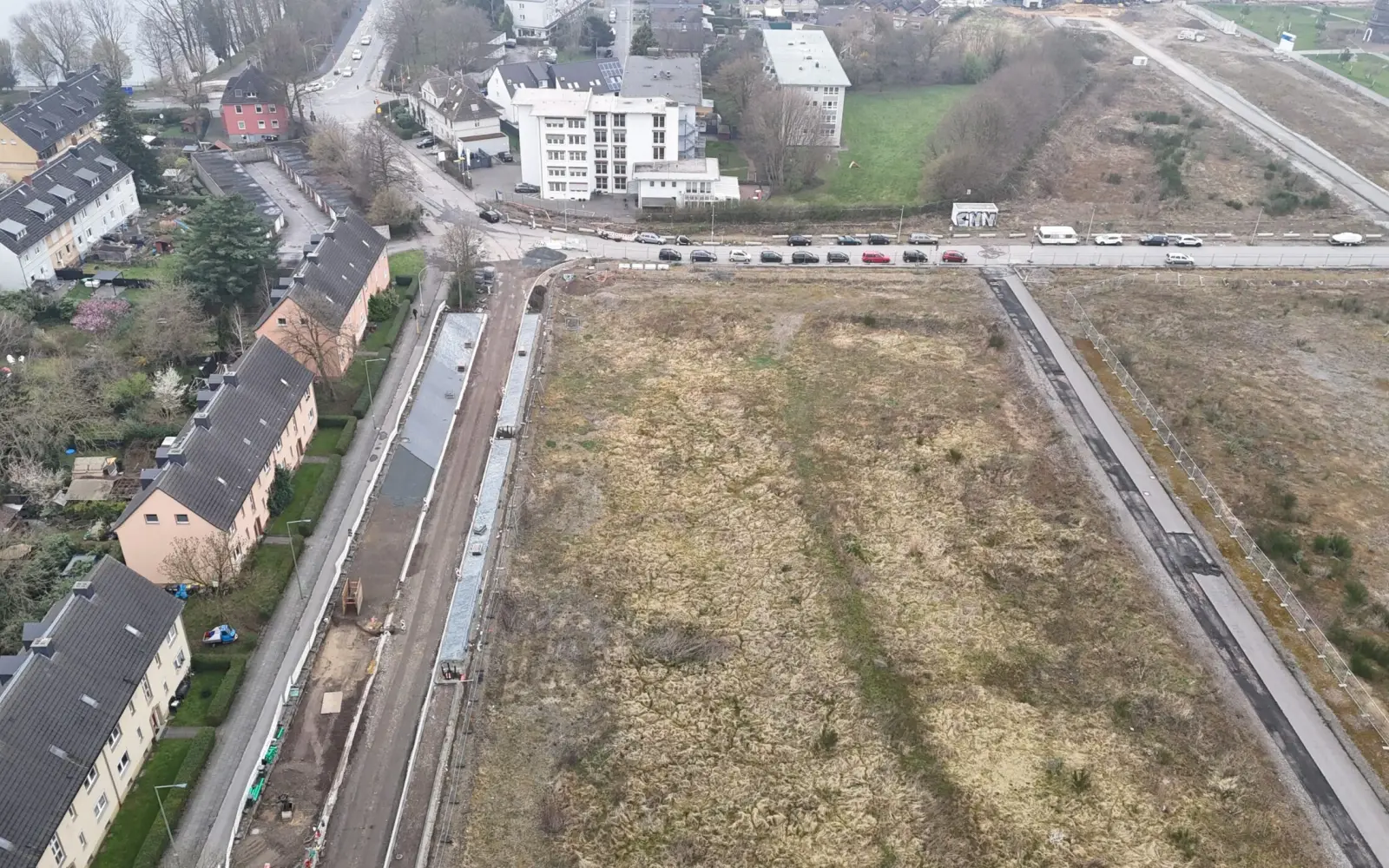 Bis zum 23. Mai bleibt die Masurenallee nach GEBAG-Auskunft voll gesperrt. Foto: GEBAG