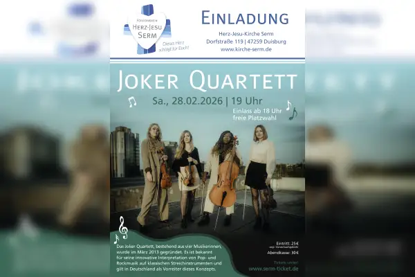 "Joker Quartett" verbindet Popmusik mit klassischen Instrumenten in Serm