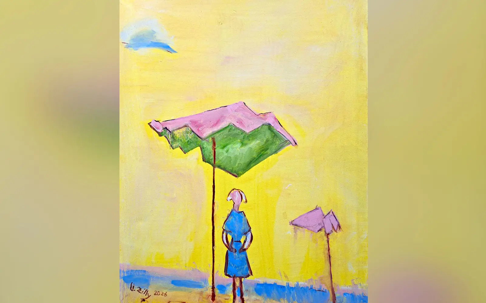 Kleine Brise, 2026, Öl auf Leinwand, 80 × 60, Foto: Ulrike Zilly