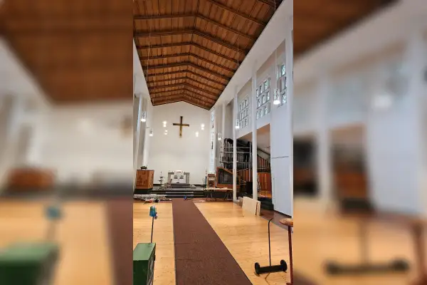 Ungelsheimer Kirche – Baustelle bis Mitte Mai