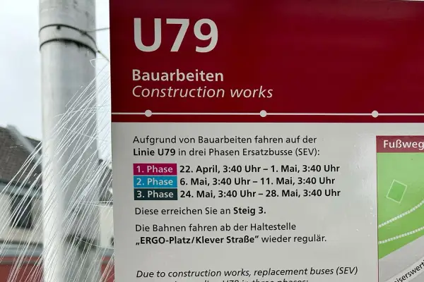 Umfangreiche Gleisbauarbeiten in Düsseldorf-Nord: Änderungen im ÖPNV bis Anfang Mai